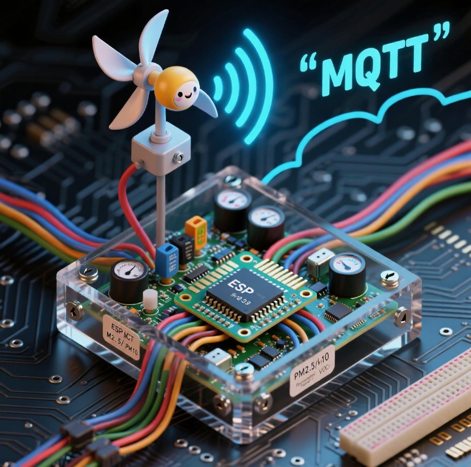 Создаю iot метеостанцию на базе ESP32 для мониторинга воздух 