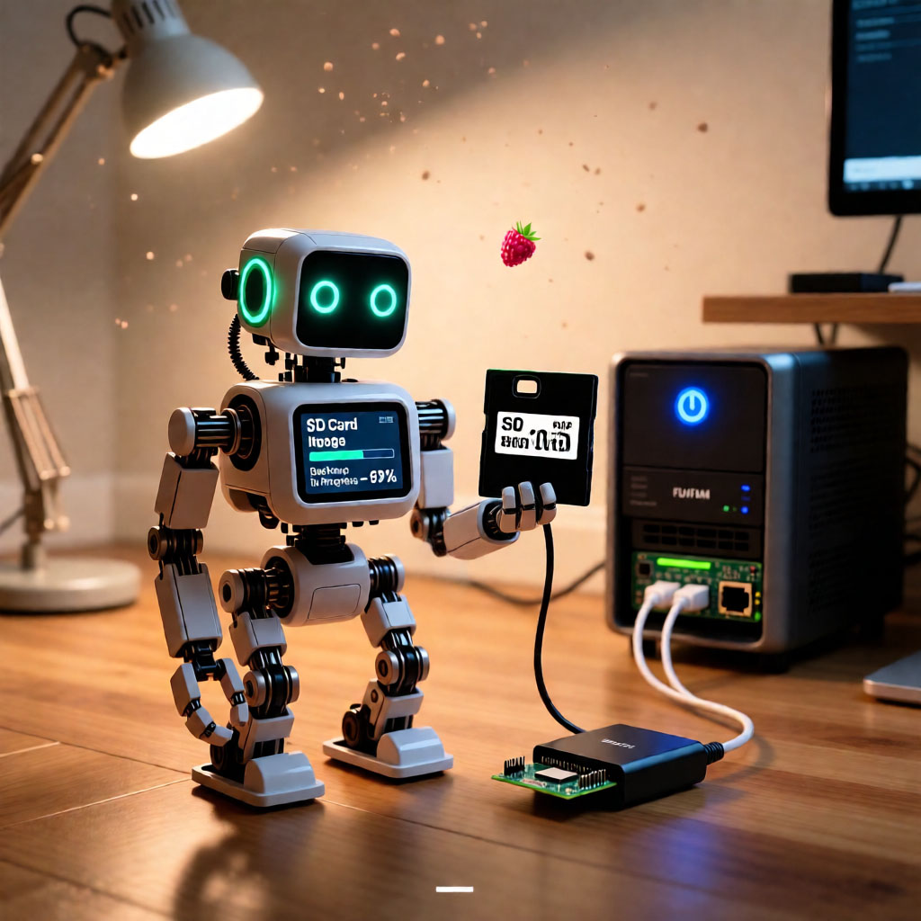 Подключение сетевой папки и создание образа SD-карты Raspber 