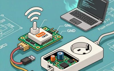Tuya CB3S: как превратить дешёвый модуль в умную розетку без облака