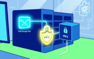 Как безопасно подключить диск с почтой к другой виртуалке (Proxmox + ext4)