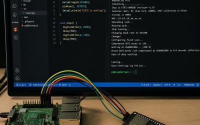 Как прошить ESP32 на Raspberry Pi от терминала до VS code c PlatformIO IDE