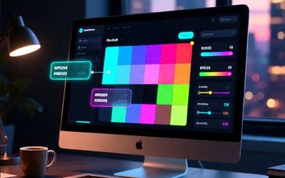 Цветовая палитра HEX, RGB и CMYK на javascript и css для сайта 