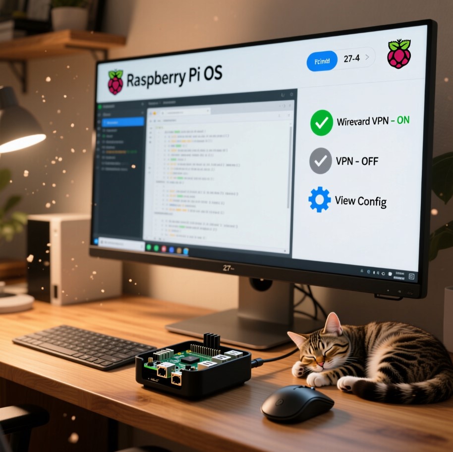 Управление WireGuard VPN с рабочего стола на Raspberry Pi 